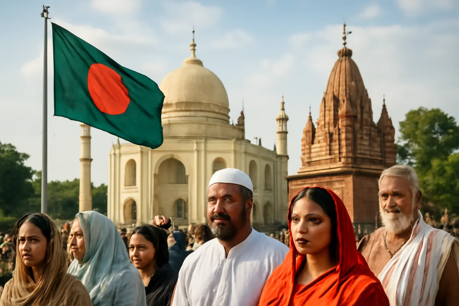 Bangladesh urban scene representing population and daily density