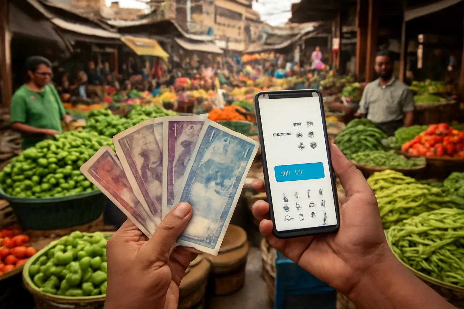Bangladeshi taka notes beside exchange-rate planning materials