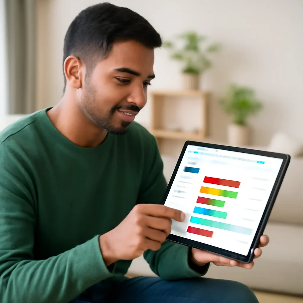 Supporter planning the week around Bangladesh fixtures on a tablet