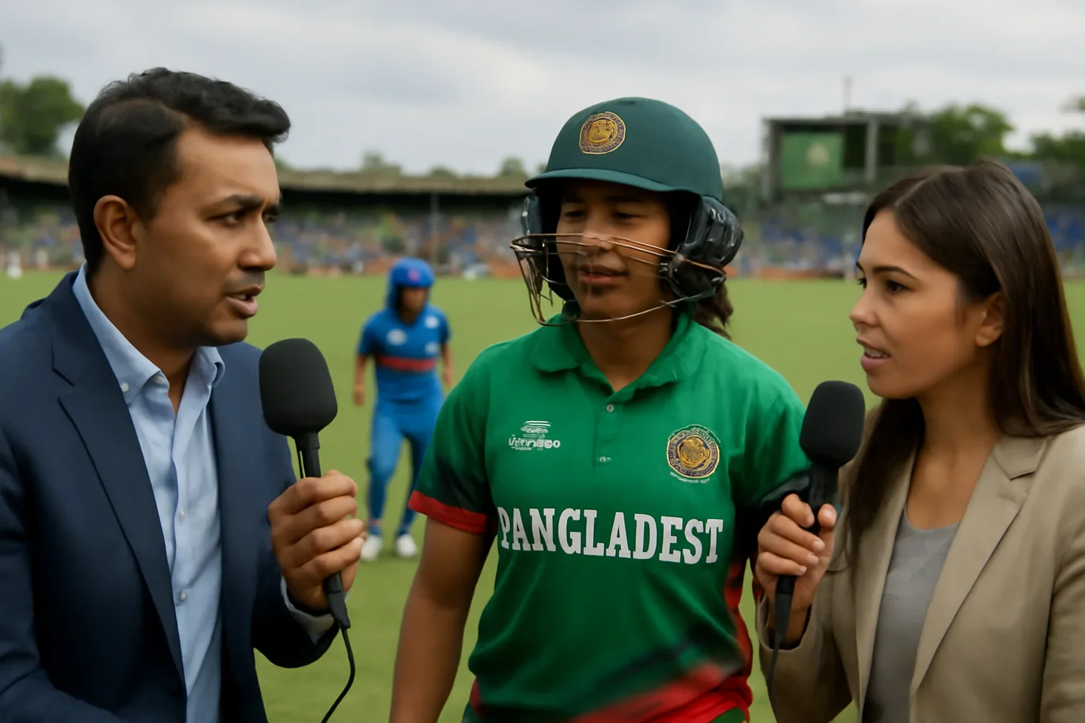 Bangladesh supporters following India vs Bangladesh Women Cricket before the match