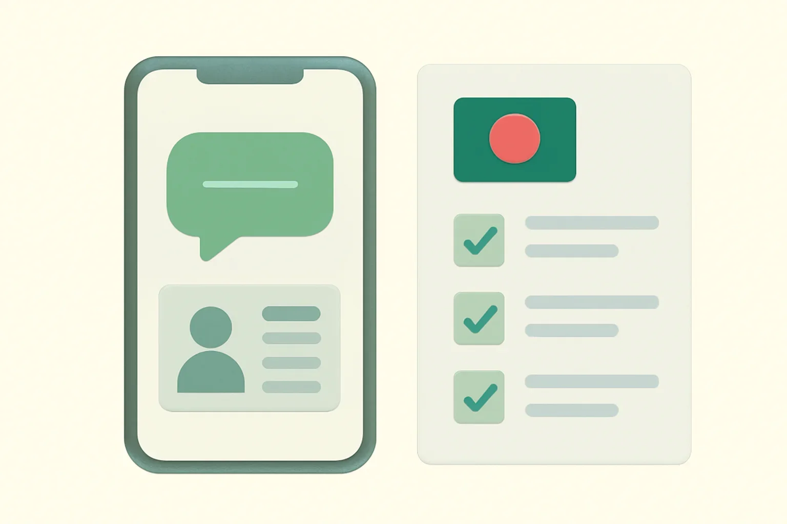 Bangladesh licence-check support page with phone message card and document checklist